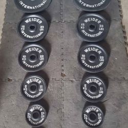 Complete Olympic Weight Set 240lbs all together read Description below..