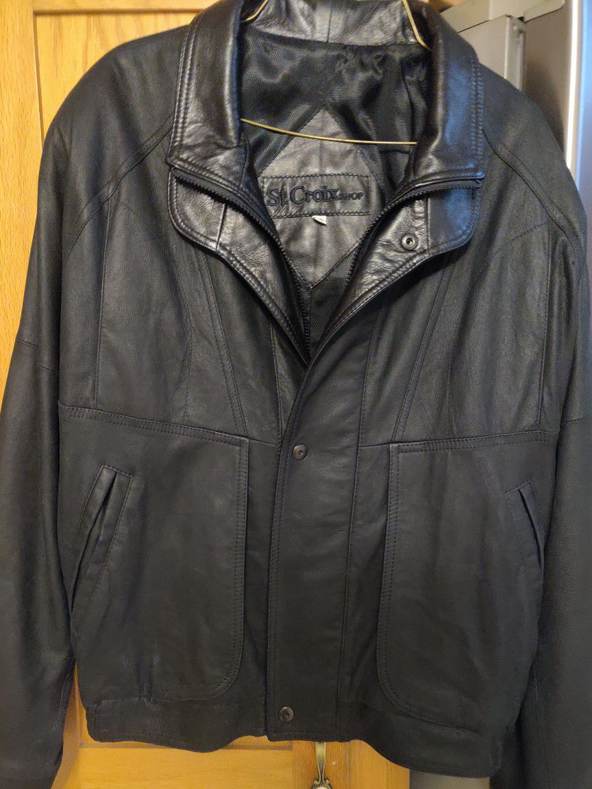 St Croix Men's Leather Jacket 