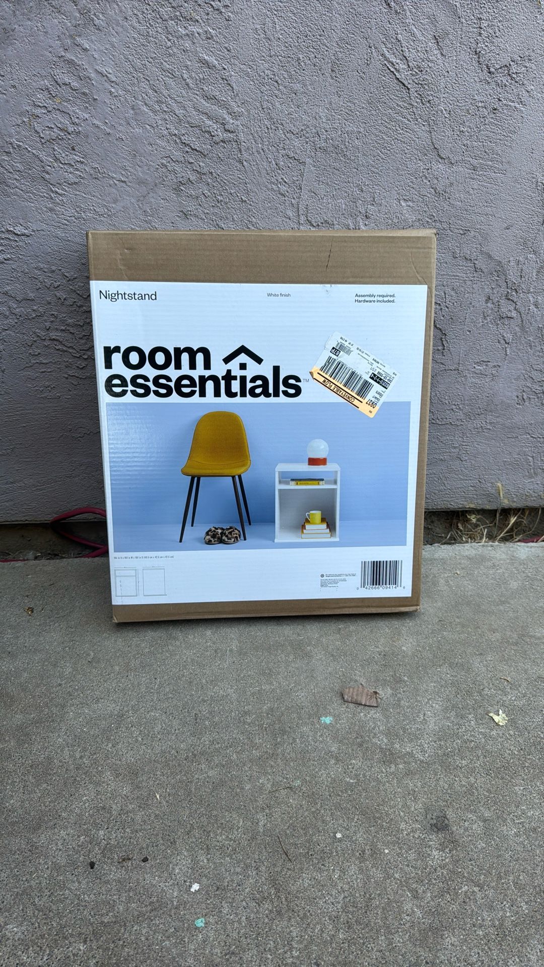 Nightstand, White Finish, Room Essentials