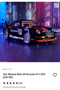 (2 Available) Hot Wheels Elite 64 Porsche 911 GT2 EVO 993