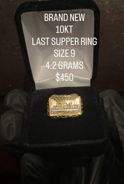 10KT LAST SUPPER RING SIZE 9
