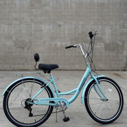 MOONCOOL Sky Blue 26” Wheel 7 Speed City Bike