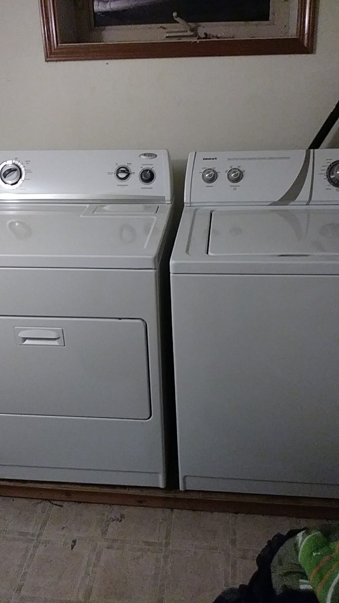 Admiral Washer and Whirlpool Dryer