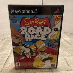 PS2 The Simpsons Road Rage (PlayStation 2, 2001) W/ Manual
