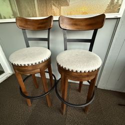 swivel bar stools. set of 2