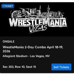 WrestleMania 2 Day Combo Ticket (PRESALE PRICE)