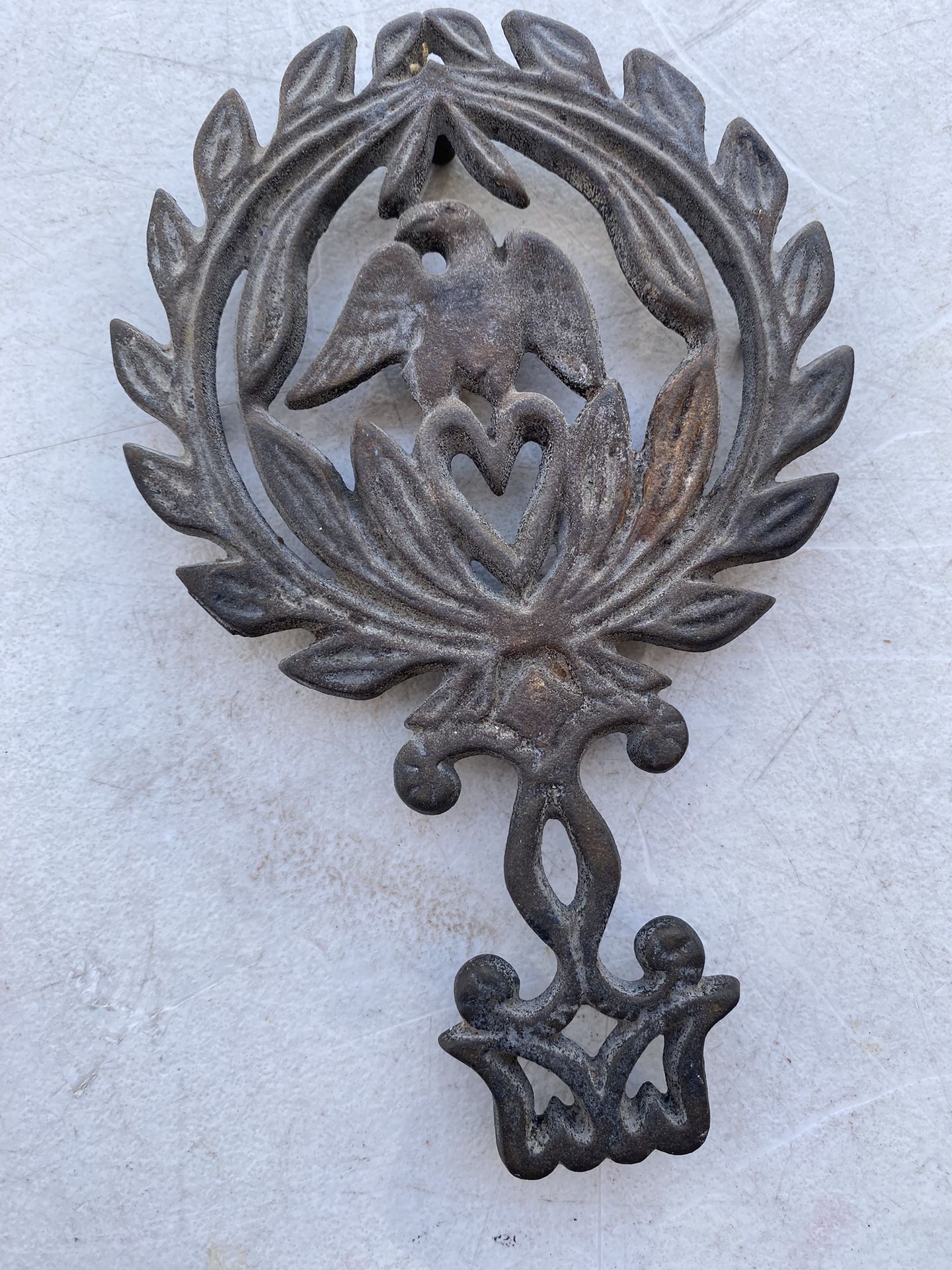Antique Eagle Cast Iron Trivet 
