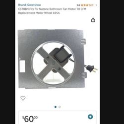 Broan-NuTone C370BN  Bathroom Fan New Paid $55