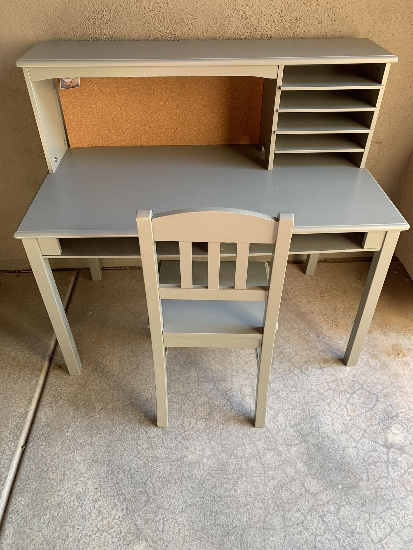 Kids Media Desk, Hutch & Chair Set