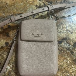 Kate  Spade Veronica North South Crossbody / Cell phone Bag In Mineral Grey
