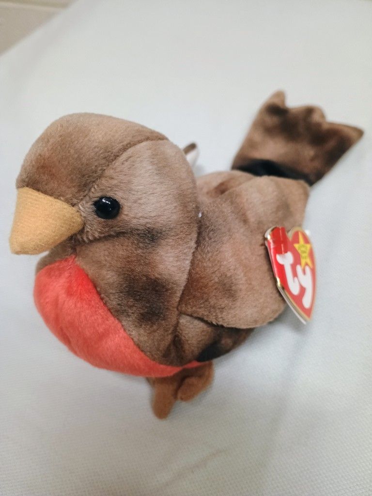 TY Beanie Baby Early the Robin Retired Bird Plush New w/ Tags March 20th 1997