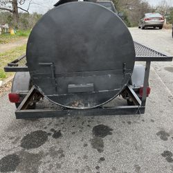 Big Barrel Grill On Trailer