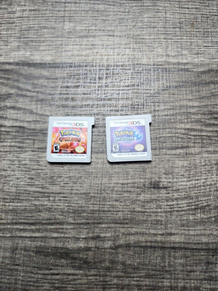 Pokemon Moon and Omega Ruby Nintendo 3DS Games Genuine