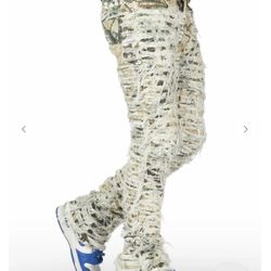 Baelor Tree Camo Stacked Flare Jean