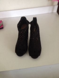 Size 12w fringe heels from lane Bryant