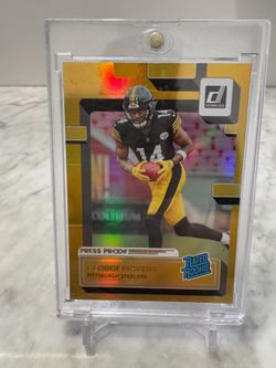 2022 Panini Donruss George Pickens Rated Rookie Gold Press Proof Premium Cowboys
