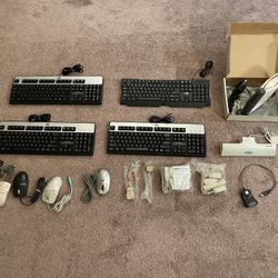 Old PC Keyboards And Mouses