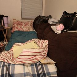Two Piece Living Room Set with 3 piece coffee table set with Two End two ends with glass coffee table missing glass .