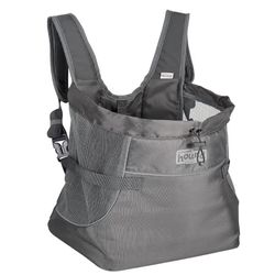 Outward Hound PupPak Dog Front Carrier, Medium, Grey – Hands-Free Hiking & Camping Pet Backpack for Small Pets up to 20 lbs, Padded Straps, Breathable