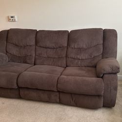 Scranto 86'' Reclining Sofa Manual Recliner