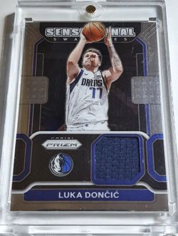 Luka DoncΓc Sensational Prizm Jersey Patch Game-worn Used.