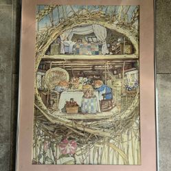 Jill Barklem Brambley Hedge Childrens Book Vintage Poster Framed  23x32