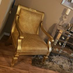 Set Of Two Oversized GOLD Chairs