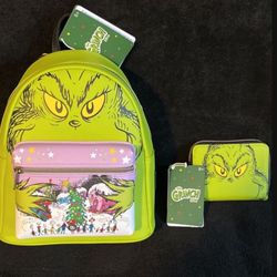 The GRINCH LOUNGEFLY bundle - 3 different Ones In PROFILE 🎄(Price Is Firm)