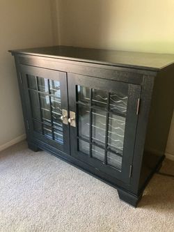 Black Vinotemp two compartment console style wine fridge