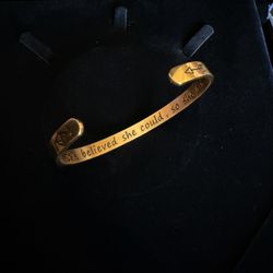 Graduate Gift Gold Color Bangle