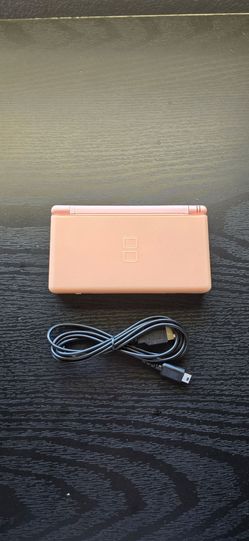 Nintendo DS Lite in Coral Pink with Charger and Stylus