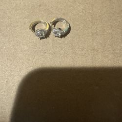 Huggie Silver 925 Moissanite Earrings 