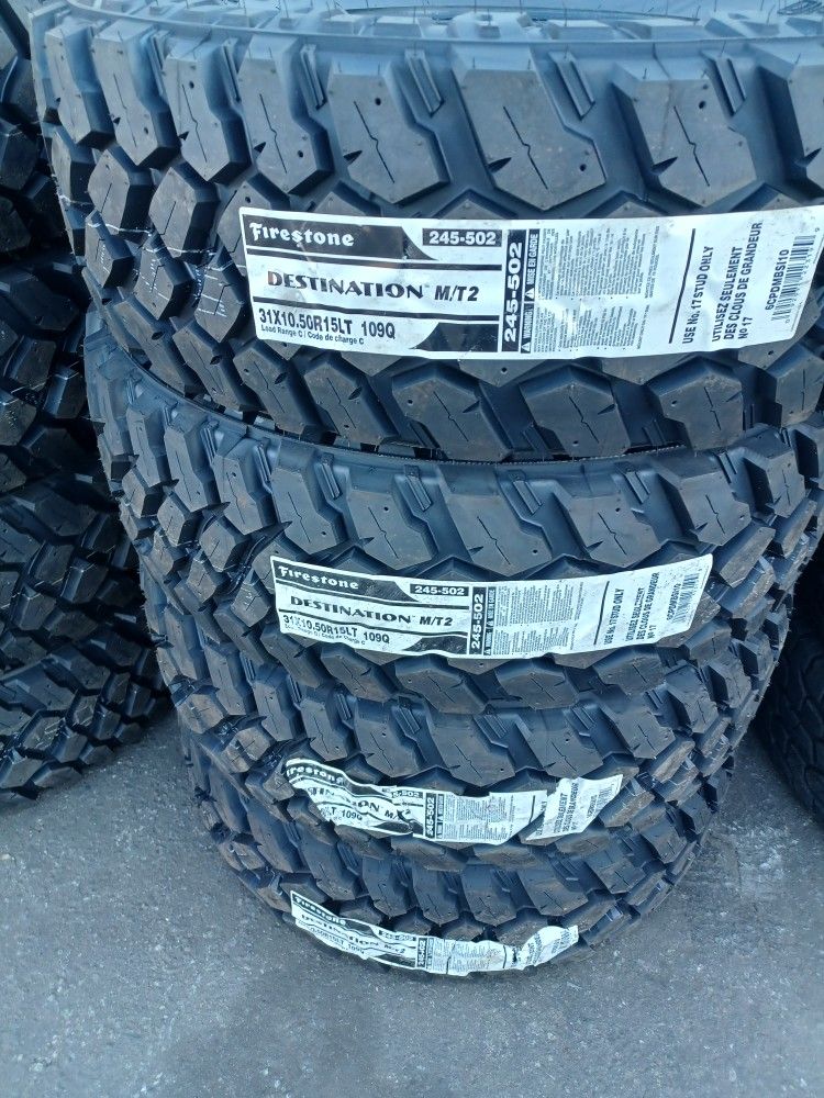 31x10.50r15!!! FIRESTONE M/T LT !!! $600 ALL 4 TIRE'S MOUNTED AND ...