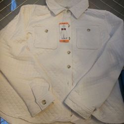 Quilted Button-Up womanShirt Jacket XXL