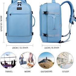 40L Travel Backpack for Women Men，17 Inch Laptop Backpack Flight Approved Luggage Carry On Water Resistant for Weekender Overnight Large Daypack Light