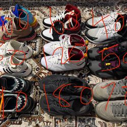 Jordan’s , Nike , New Balance, Yeezys