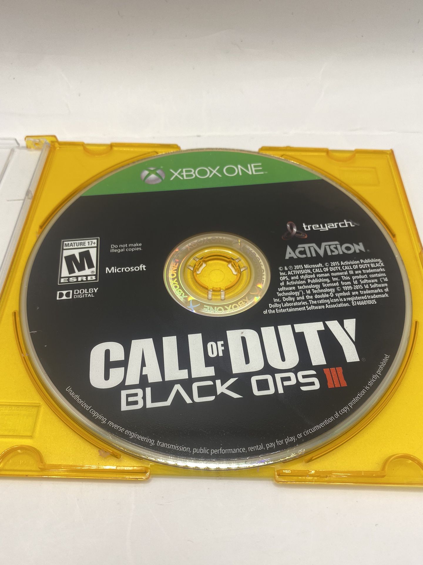 Call of Duty: Black Ops III 3 (Microsoft Xbox One, 2015) Disc Only Authentic BO3