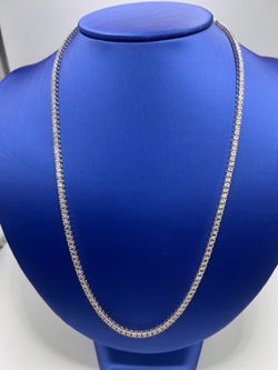 10kt wht gold diamonds tennis necklace