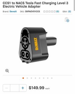 Dewalt CCS1 to NACS Tesla fast charging