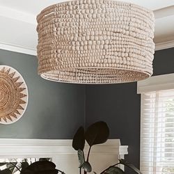 World Market White Bead Light Fixture 