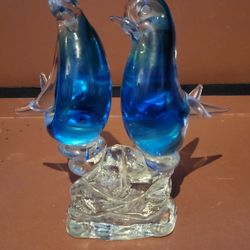 Rare  Archimede Seguso Murano Glass Penguins – 8" Mid-Century Art Glass