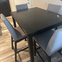 Black/Gray Dining Set 