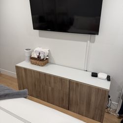 IKEA Media Console With Glass Top - Great Condition