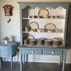 Beautiful Hutch And Antique Table 