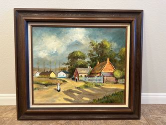 Dutch Village original oil on canvas
