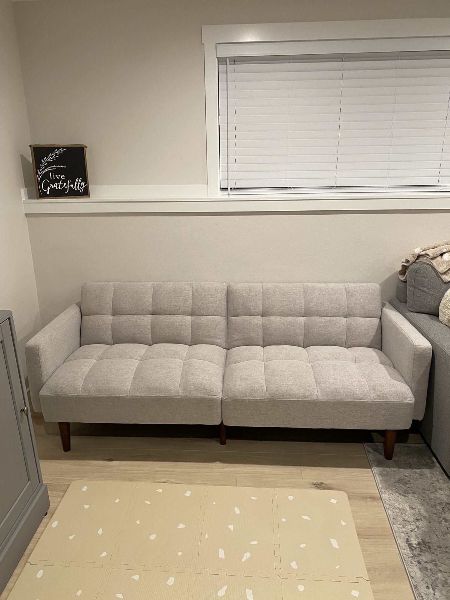 Grey Sofa Futon Couch
