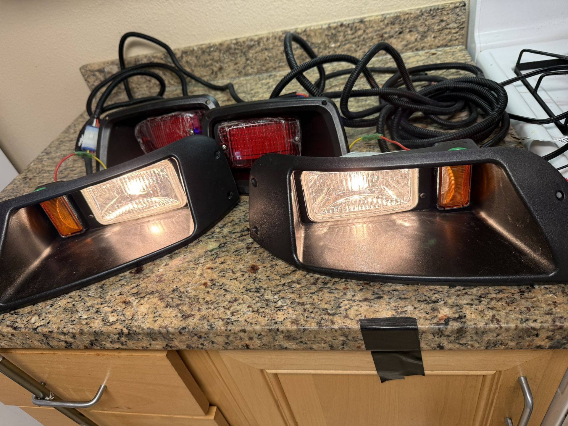 EZ GO Golf Cart  Headlights And Taillights KIT Like NEW