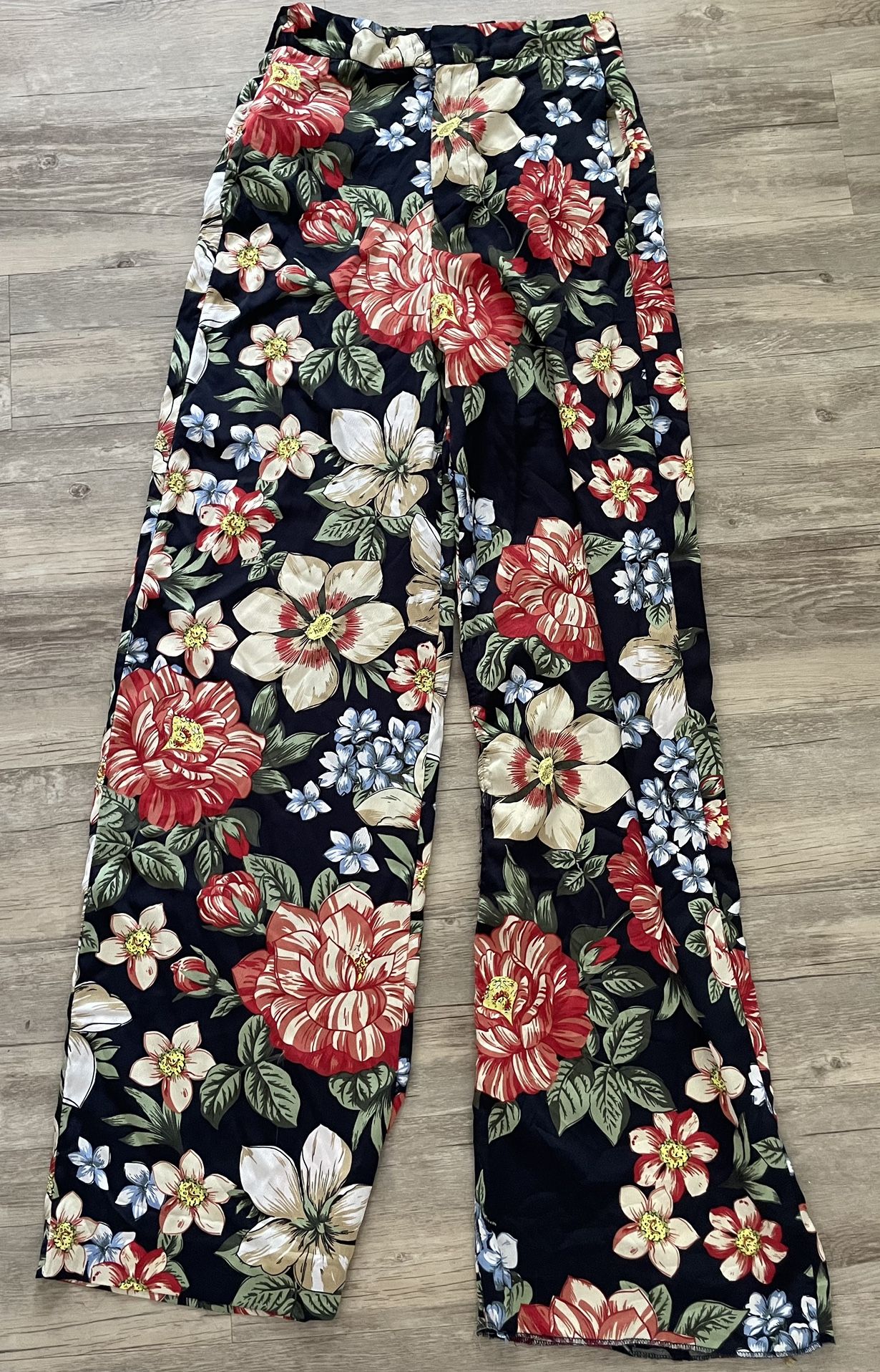 FloralHigh Waisted Trousers