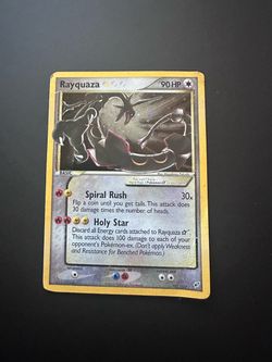 Rayquaza Gold Star Pokémon Card 107/107 (DAMAGED)
