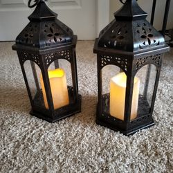 2 Piece Battery Powered Lanterns